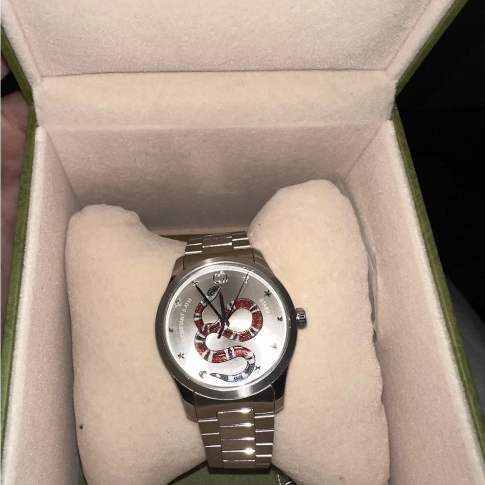Gucci G-timeless men’s watch 38 mm stainless steel